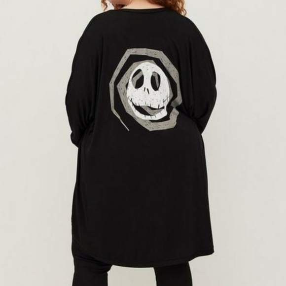 Torrid Nightmare Before Christmas Jack Skellington Cocoon Cardigan Black 1X - Picture 1 of 8